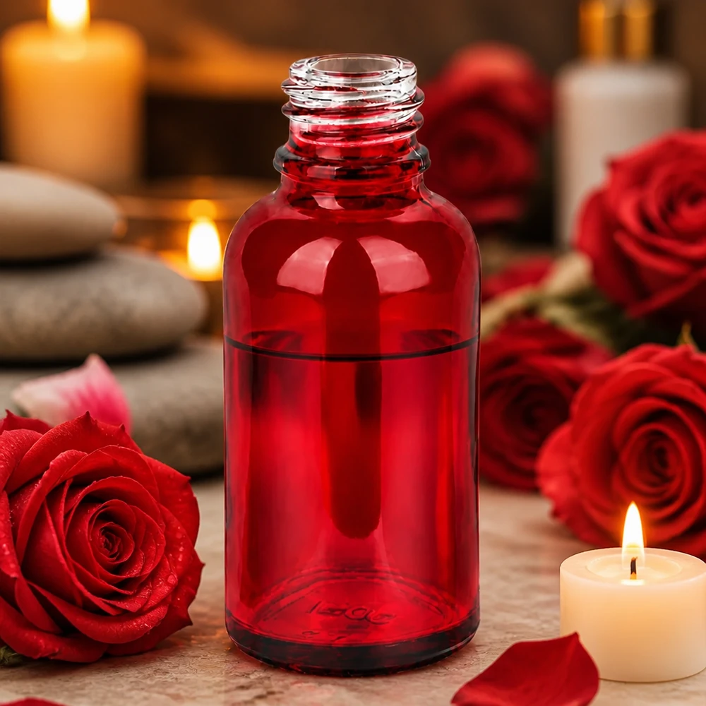 30ml Apothekenflasche RedLine UT18/30 UNiTWIST Durchsichtige rote Apothekenflasche RedLine UT18/30 UNiTWIST 30ml für optimale Inhaltskontrolle