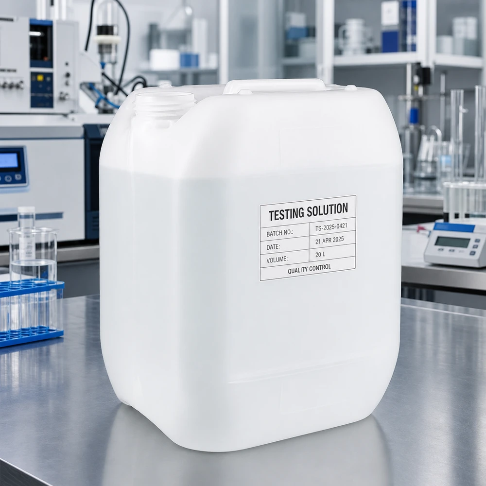HDPE Kanister 10 Liter ohne Verschluss mit Tragegriff für sichere Handhabung im Labor