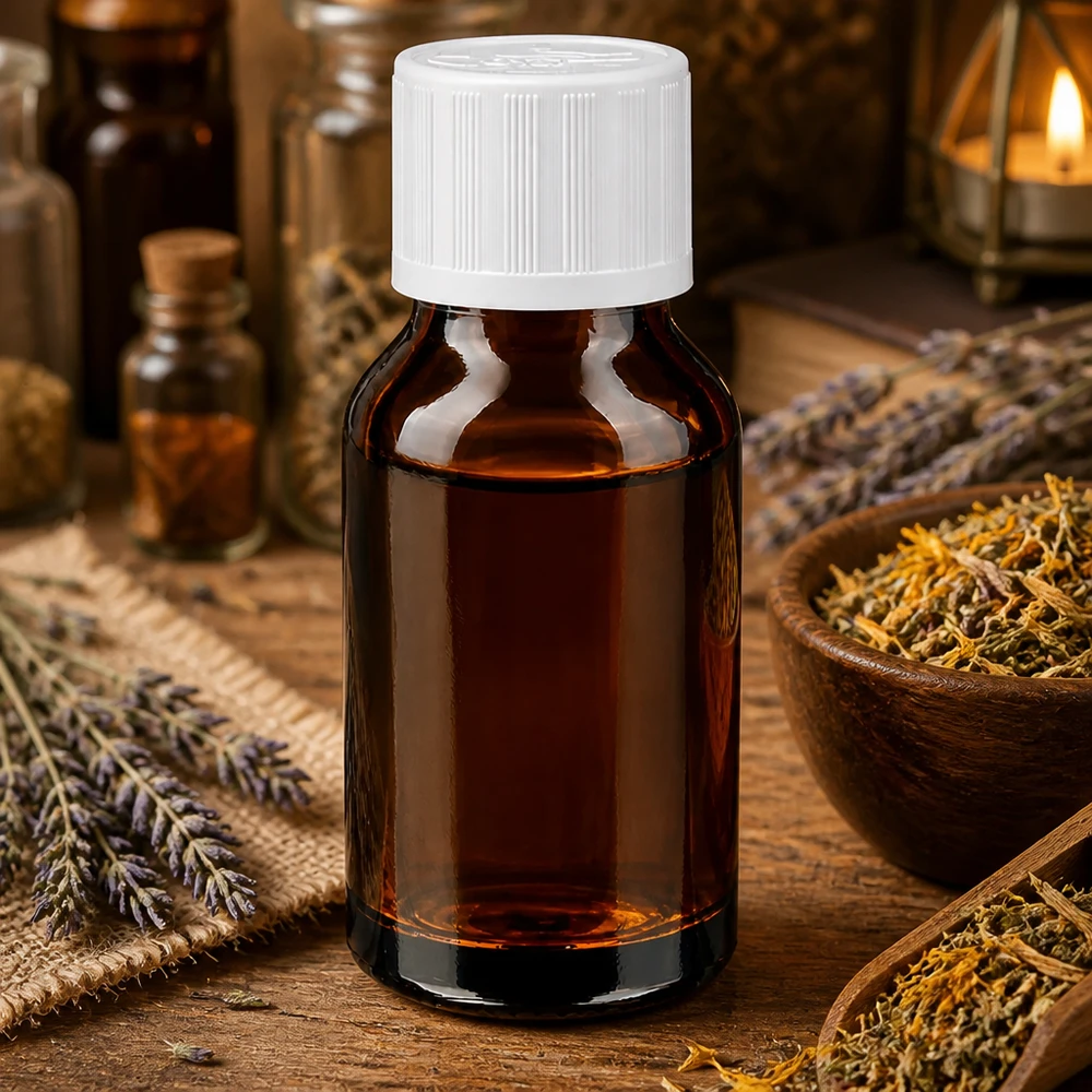 Apothekenflasche braun 30ml Schraubverschluss weiß Kindersicherung Standard Dunkelbraune 30ml Glasflasche mit kindersicherem Weißverschluss für Naturheilmittel und Tinkturen