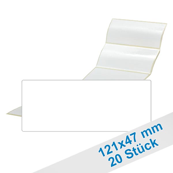 20er Pack Etiketten 47 x 121mm zum Beschriften 20er Pack Etiketten 47 x 121mm zum Beschriften