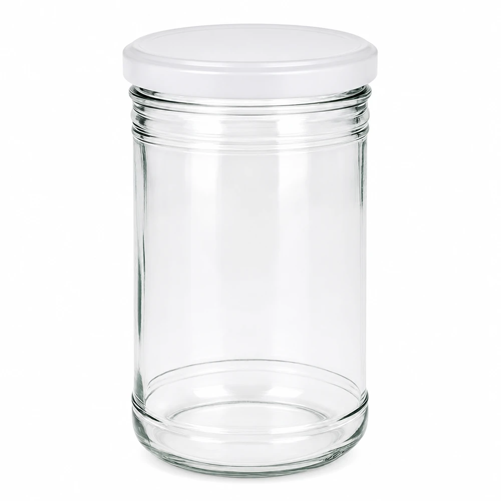 1053ml Sturzglas mit BasicSeal Deckel weiß UNiTWIST 1053ml Sturzglas mit weißem BasicSeal Deckel transparent leer UN zertifiziert Einmachglas Vorratsglas