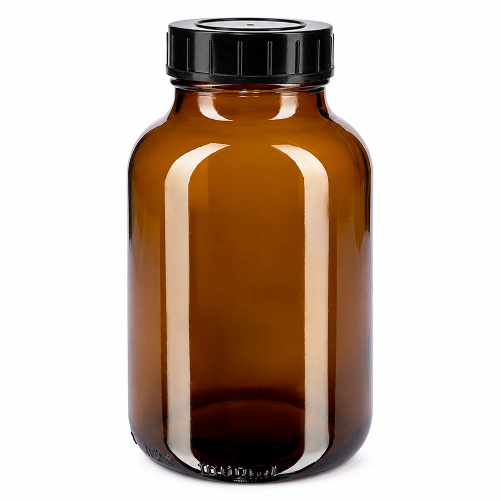Glasflasche 1000ml mit praktischem Schraubdeckel für sichere Lagerung von Flüssigkeiten