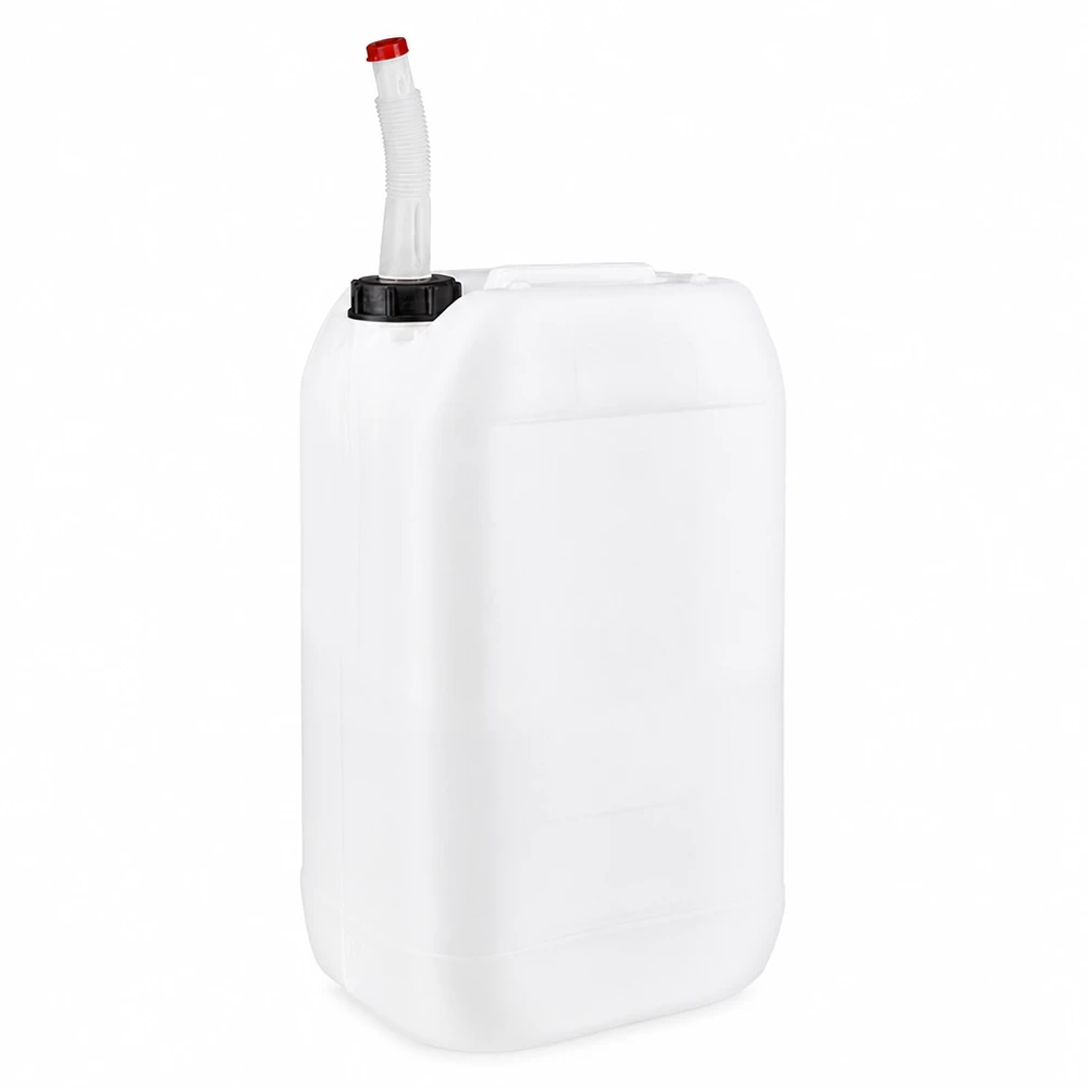 Kanister 15 Liter mit Auslaufrohr Flex Rechteckiger HDPE Kanister 15L mit Flex-Auslaufrohr für sichere Flüssigkeiten