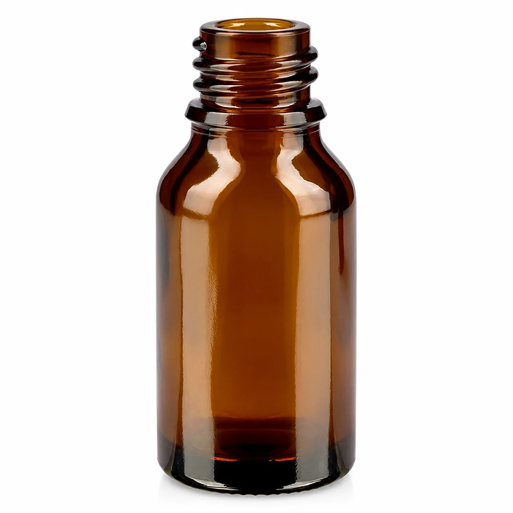 Hochwertige 30ml Braunglasflasche in klassischer hoher Apothekenform
