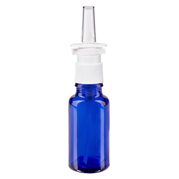 Apothekenflasche blau 20ml Nasenzerstäuber weiß Standard