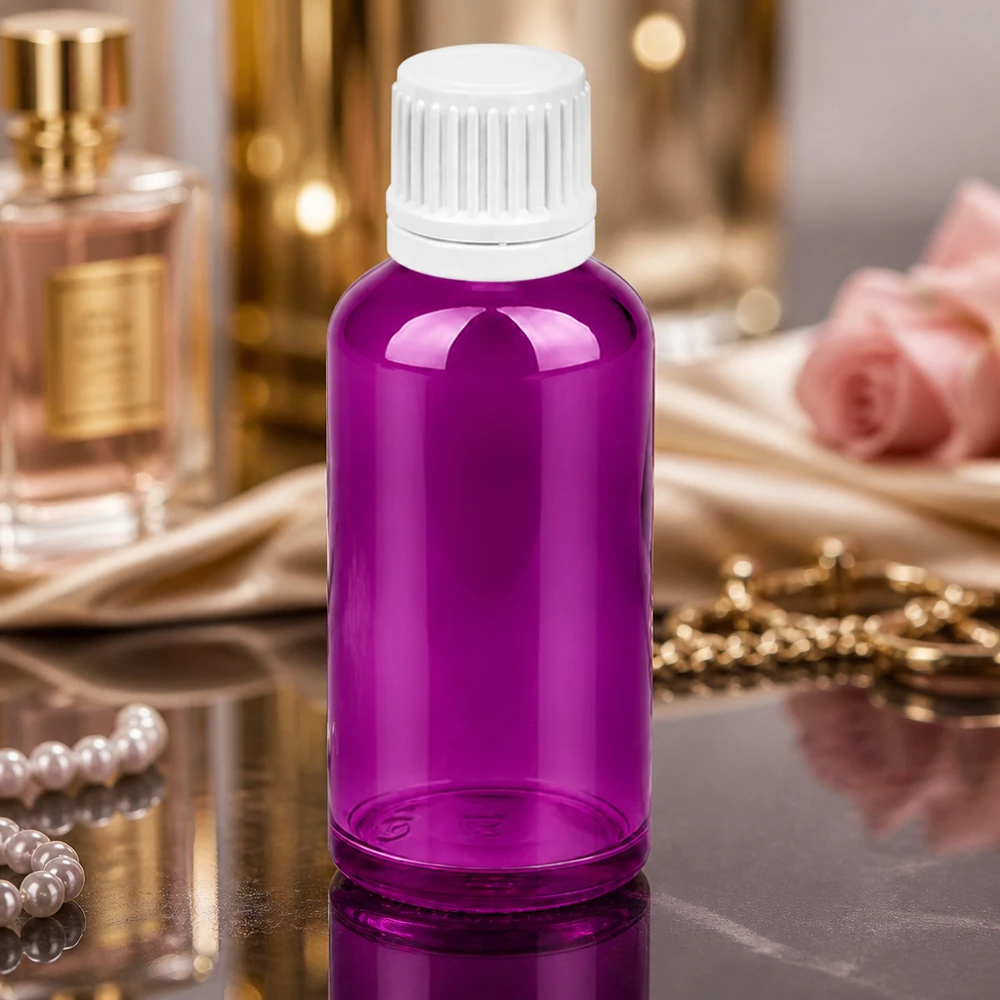 50ml Tropfflasche 0.7mm weiss Originalität Schraubverschlusserschluss PurpleLine UT18/50 50ml PurpleLine Flasche mit ergonomischem Design und weißer Tropfkappe für einfache Handhabung