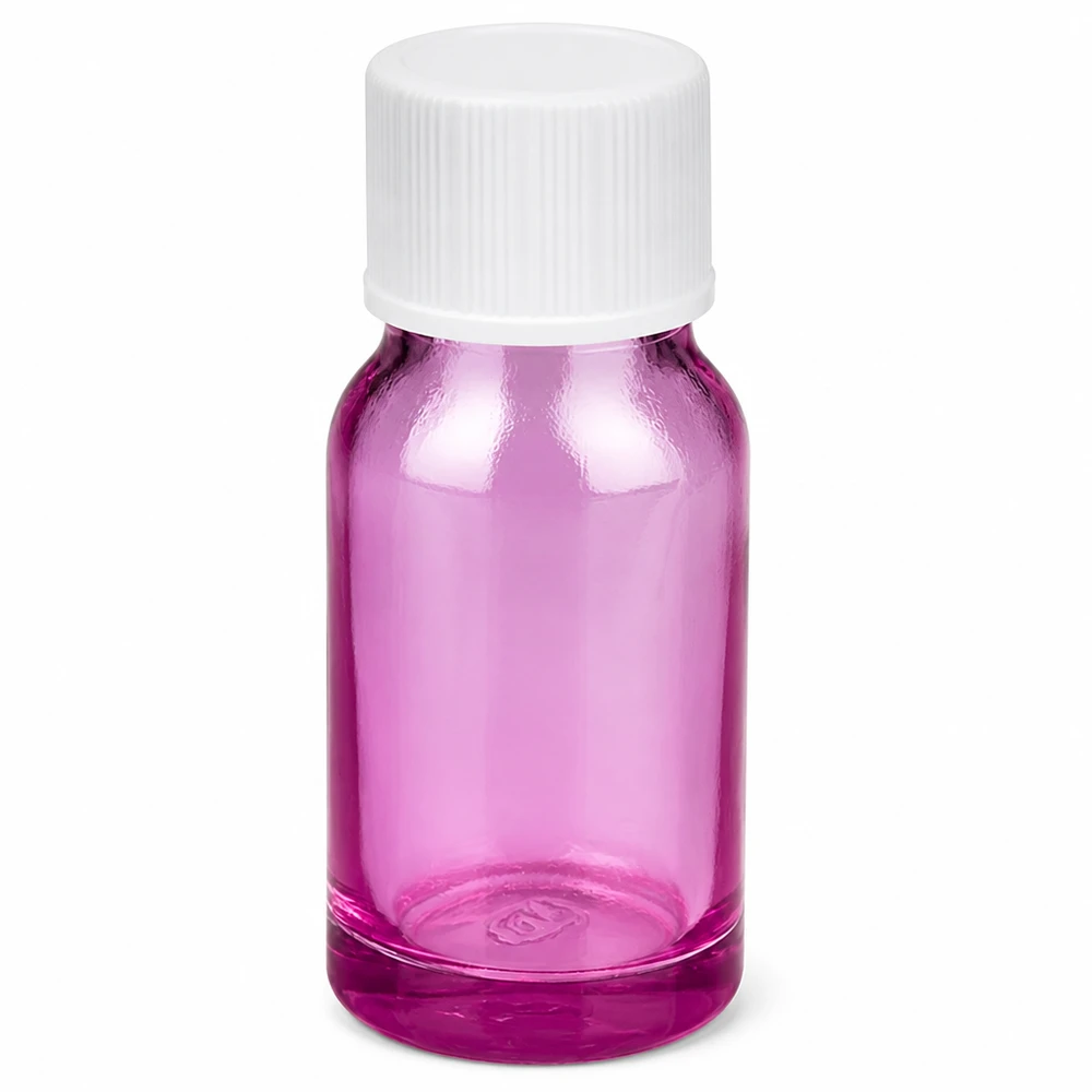 10ml Flasche 11mm Schraubverschluss weiss Standard PurpleLine UT18/10 10ml Flasche in elegantem Purple-Design mit sicherem Schraubverschluss