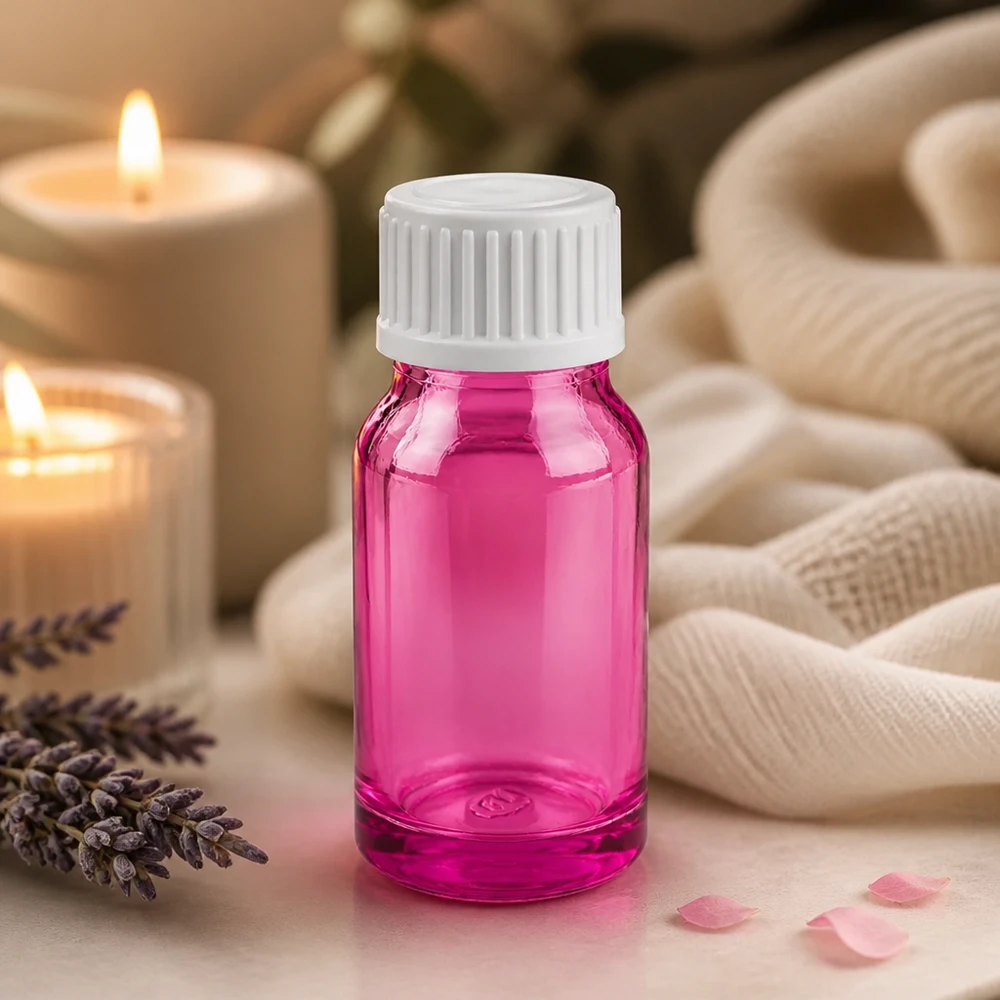 10ml Tropfflasche 0.9mm weiss Standard PurpleLine. UT18/10 Handliche Glasflasche violett 10ml mit kindersicherem Verschluss für sichere Lagerung