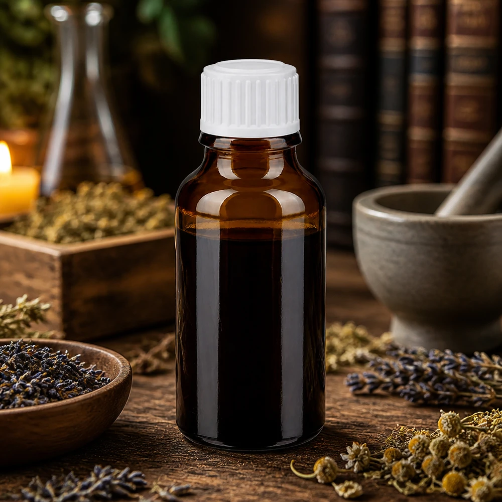 Apothekerglas 20ml UV-Schutz Braunglasflasche mit 0,9mm Tropfeinsatz für Kräuterextrakte