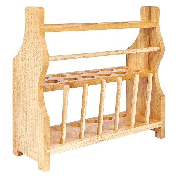 Reagenzglasgestelle aus Holz, für Gläser bis ca. 18 mm Ø