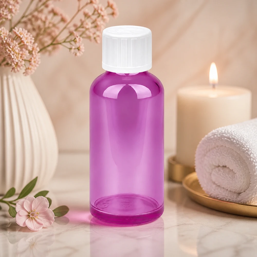 50ml Flasche 11mm Schraubverschluss weiß Standard Kindersicher PurpleLine UT18/50 Praktische 50ml Flasche mit gerilltem Verschluss für einfache Handhabung und sicheren Halt