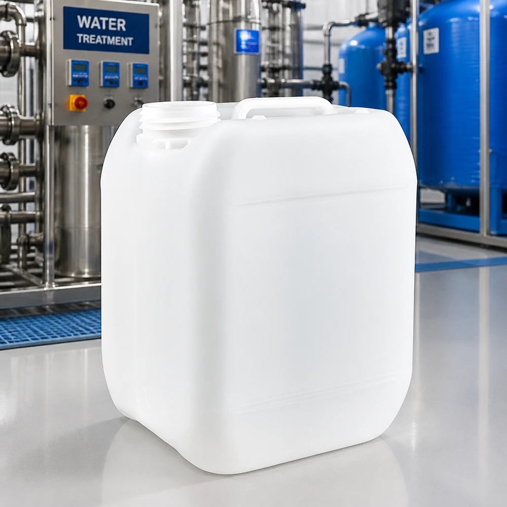 Kanister 5 Liter ohne Verschluss Transparenter weißer Hobbock 5 Liter ohne Deckel in Wasserbehandlungsbetrieb