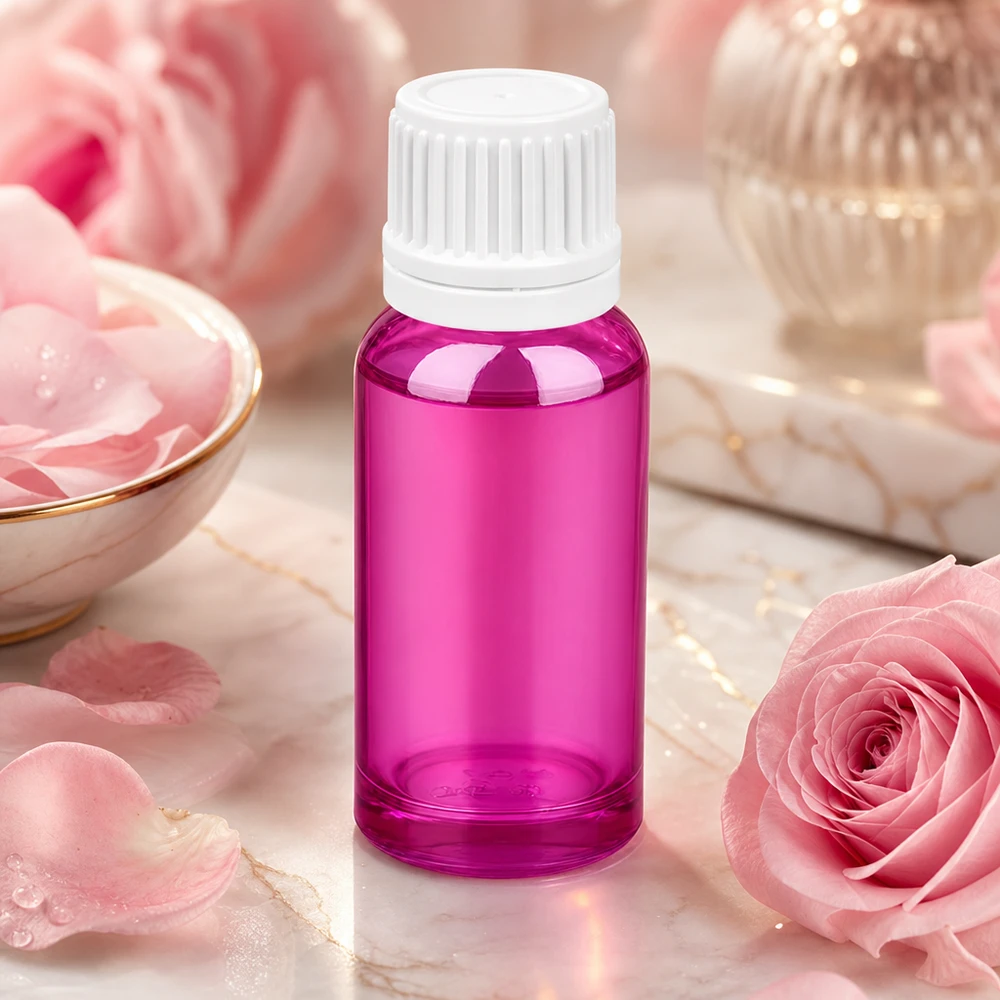 20ml Flasche 11mm Schraubverschluss weiss Originalität Schraubverschlusserschluss PurpleLine UT18/20 20ml Kosmetikflasche in elegantem Violett mit praktischem Tropfaufsatz für Gesichtspflege