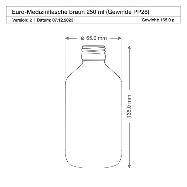 250ml Medizinflasche braun, Pumpzerstäuber schwarz ApoGlas 250ml Medizinflasche braun, Pumpzerstäuber schwarz ApoGlas