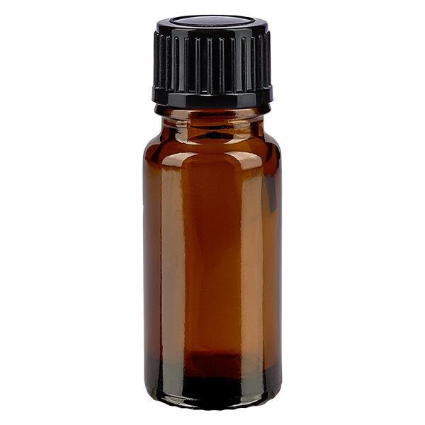 Apothekenflasche braun 10ml Tropfverschluss 1mm schwarz Standard Apothekenflasche braun 10ml Tropfverschluss 1mm schwarz Standard