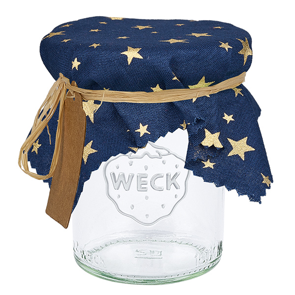 Stoff Schmuckdeckchen blau "Sterne" 15cm eckig Stoff Schmuckdeckchen blau "Sterne" 15cm eckig