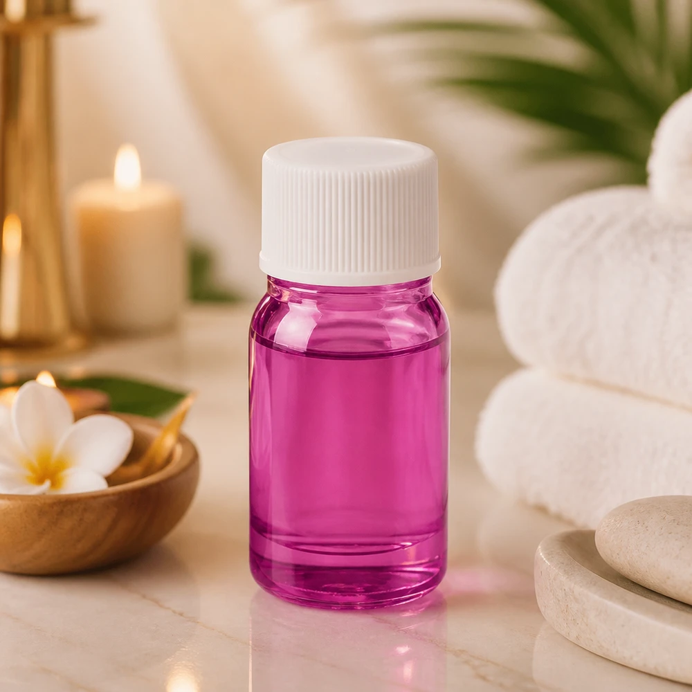 5ml Flasche 11mm Schraubverschluss weiss Standard PurpleLine UT18/5 5ml violette Glasflasche mit weißem Deckel ideal für Serums und Konzentrate in der Hautpflege