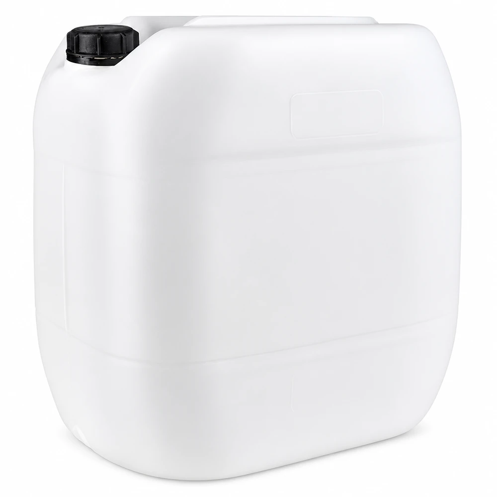 Kanister 30 Liter mit Schraubverschluss Originalitätsverschluss Robuster HDPE Kanister 30L in Weiß mit auslaufsicherem Originalitätsverschluss