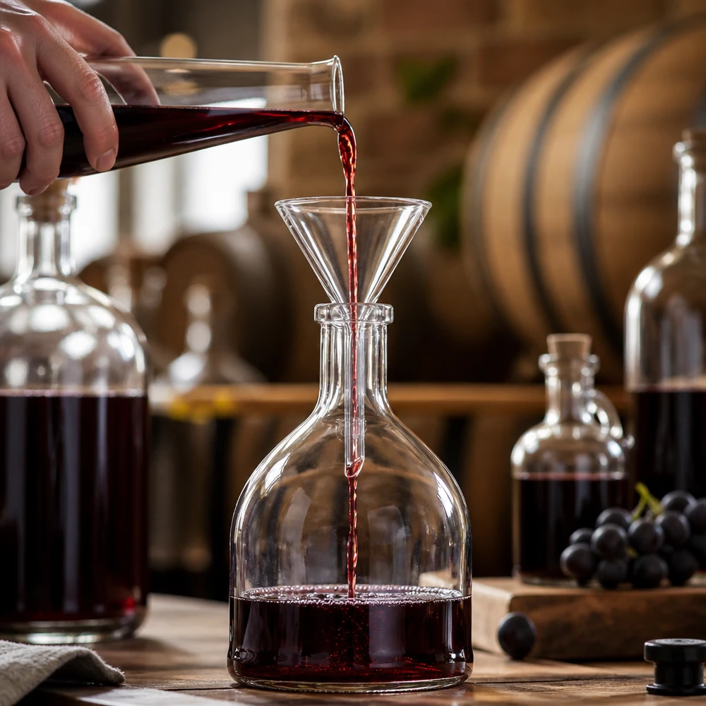Trichter ø45mm Kalk-Soda, Winkel 60°, Kurzstil Kompakter 45mm Glastrichter mit 60 Grad Neigungswinkel zum sauberen Umfüllen von Flüssigkeiten