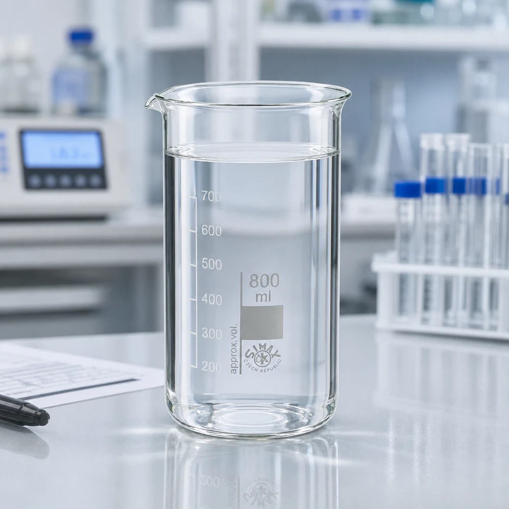 Becherglas 800ml Borosilikatglas, hohe Form Zylindrisches Laborbecherglas 800ml aus hitzebeständigem Borosilikatglas mit Ausguss hohe Form
