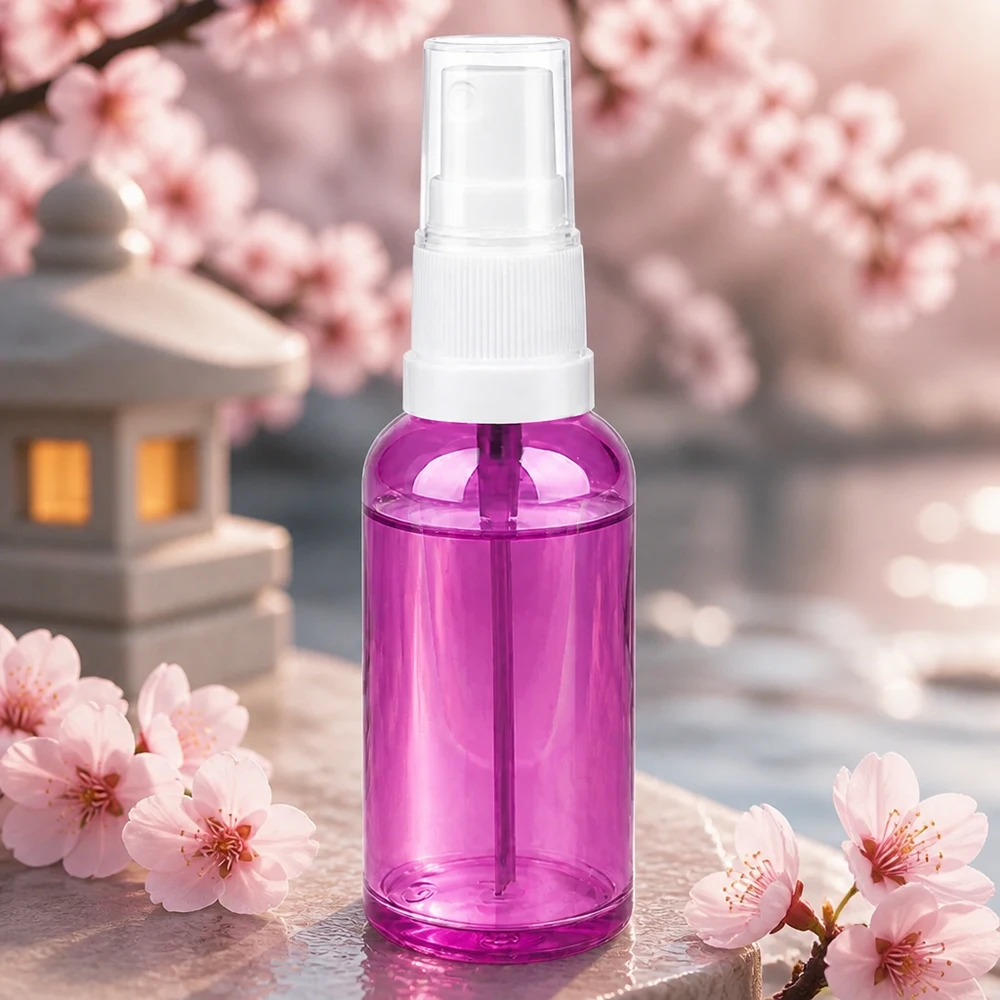 50ml Sprayflasche weiss/transparent Standard PurpleLine UT18/50 Wiederbefüllbare 50ml Sprayflasche lila transparent für selbstgemachte Beauty Produkte
