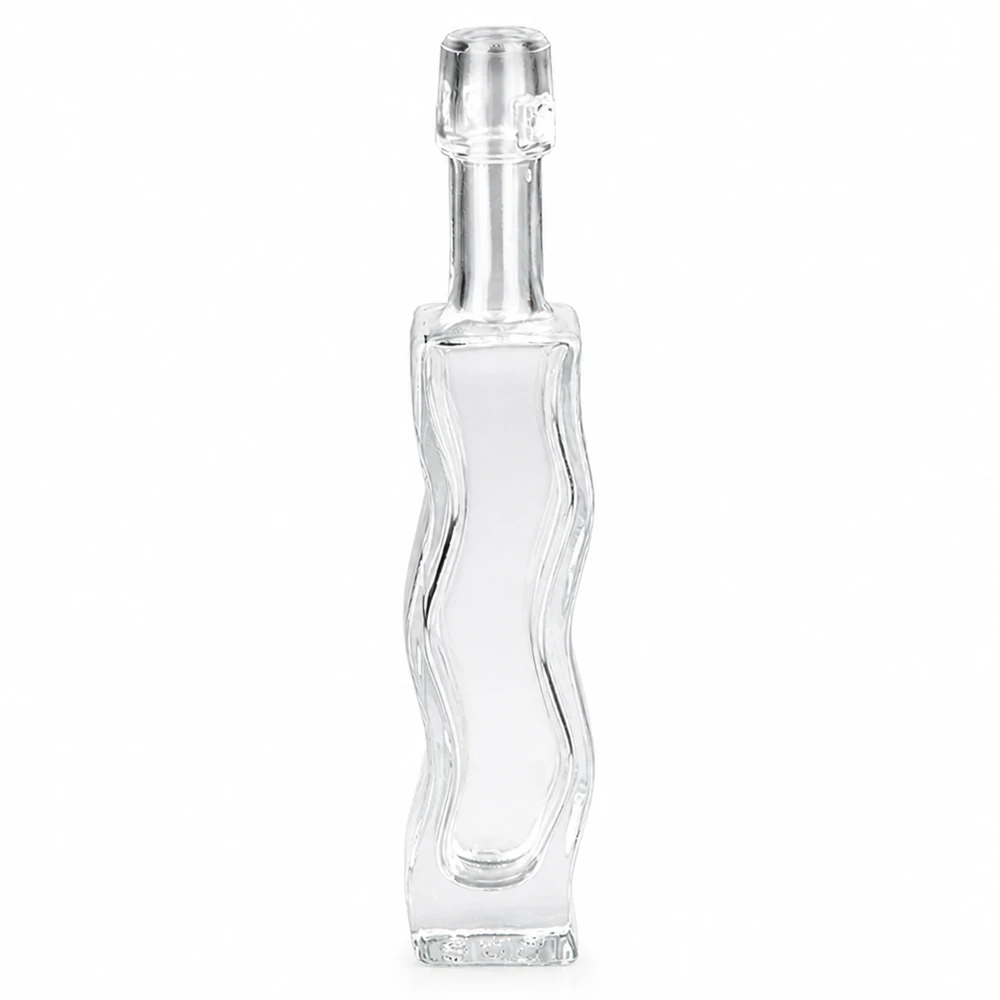 40ml Glasflasche Anna mit Bügelverschluss transparent leer Flaschenhals sichtbar Produktfoto Frontansicht
