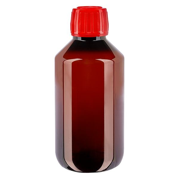 PET Flasche 200ml mit rotem Verschluss Originalitätsverschluss