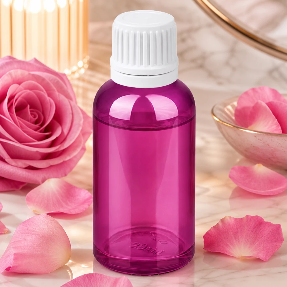 30ml Tropfflasche 0.7mm weiss Originalität Schraubverschlusserschluss PurpleLine UT18/30 Kompakte violette Flasche 30ml mit weißem Tropfverschluss für DIY Kosmetik und Seren