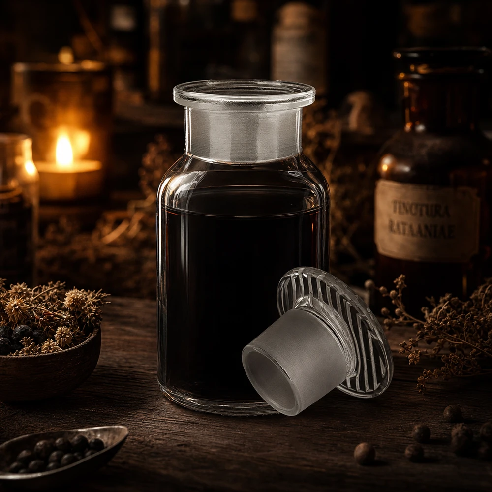 Pharmazeutische Glasflasche 100ml Rundschulter mit Weithals und luftdichtem Glasstopfen