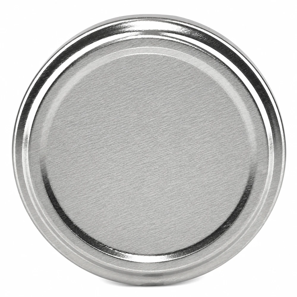 58mm BasicSeal Deckel silber (TO58) UNiTWIST Runder silberner Twist-Off Deckel 58mm BasicSeal TO58 für Marmeladengläser