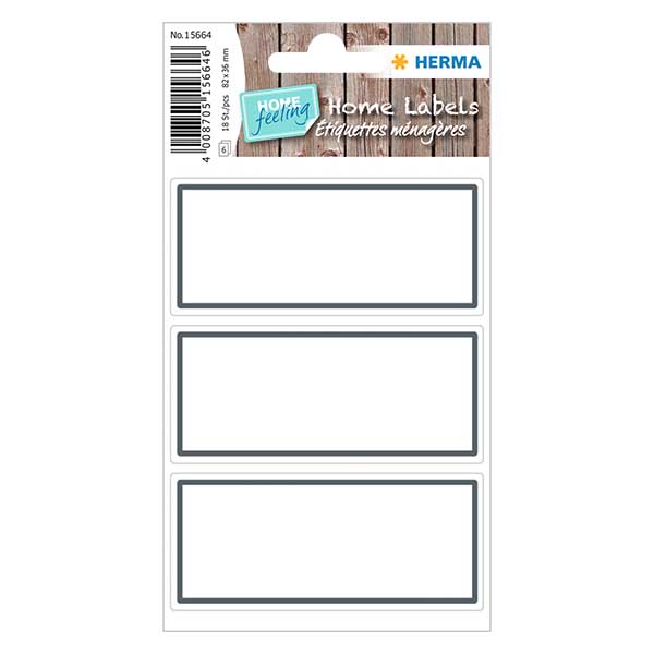 Universal Etiketten weiß/grau (18 Aufkl) 82x36mm Universal Etiketten weiß/grau (18 Aufkl) 82x36mm