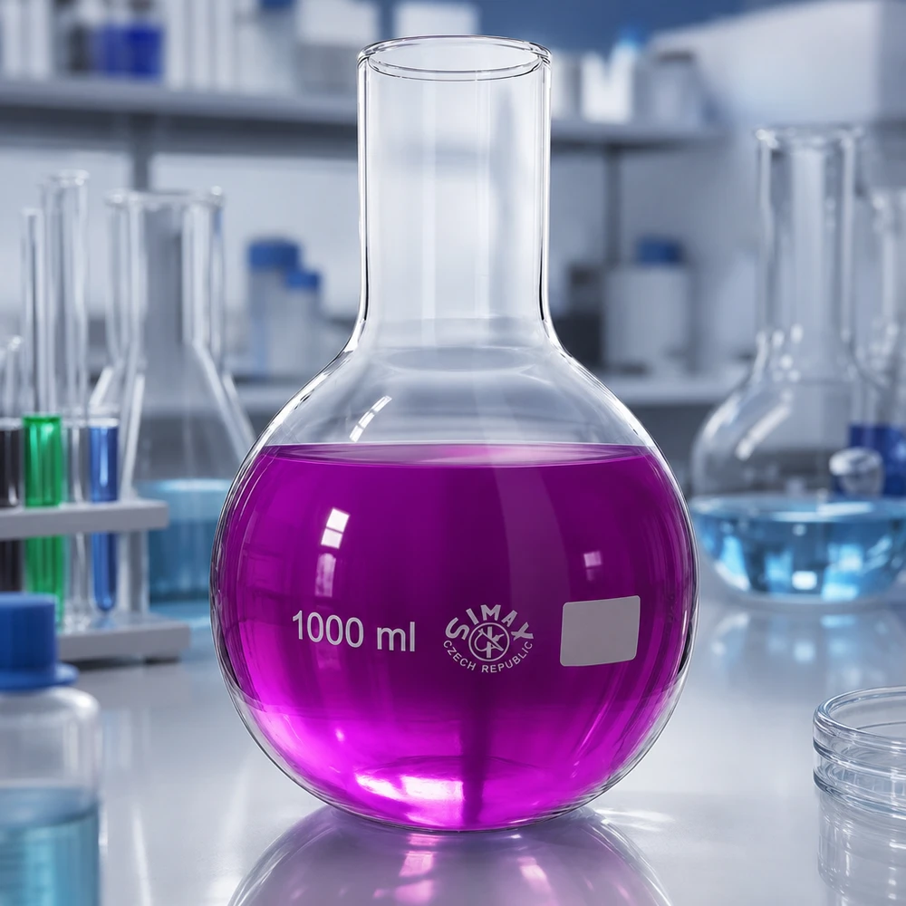 Stehkolben 1000ml Weithals Professioneller Weithals-Stehkolben 1000ml für Destillation und chemische Synthesen im Labor