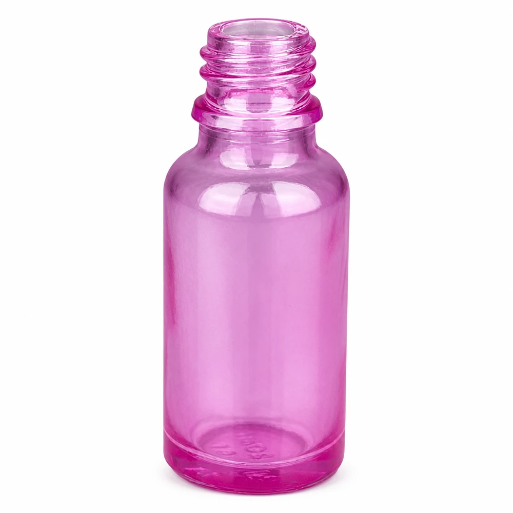 20ml Nasensprayflasche weiß/transparent Standard PurpleLine. UT18/20 Hochwertige Glasflasche 20ml violett transparent für DIY Nasenspray-Herstellung