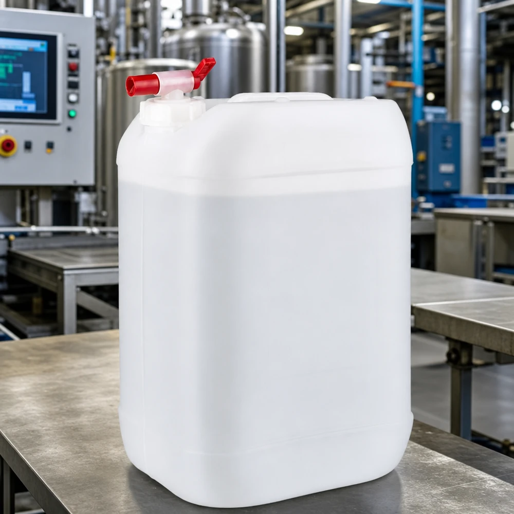 Lebensmittelechter Kunststoffbehälter 25 Liter mit rotem Hahn für Flüssigkeiten