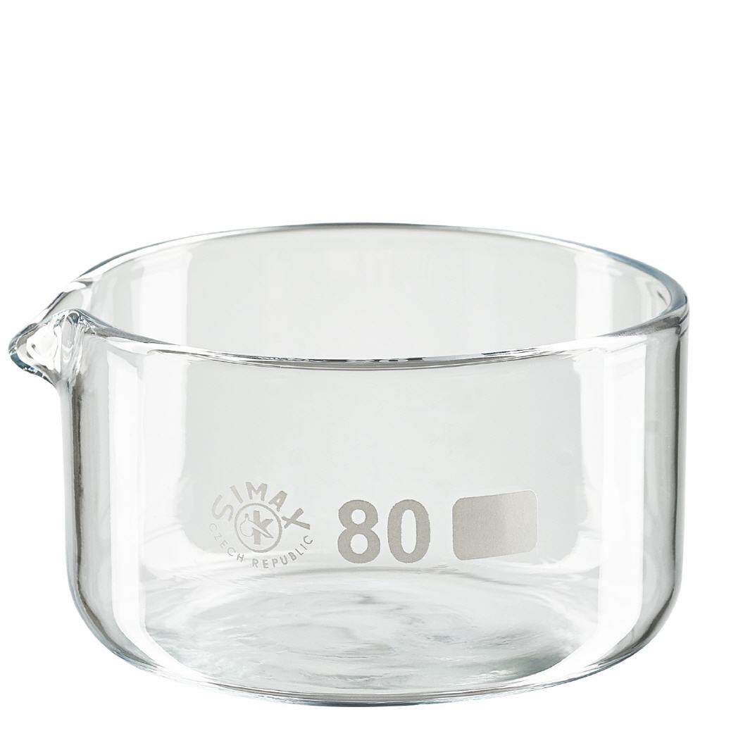 150ml Kristallisierschale mit Ausguss Borosilikat ø80mm