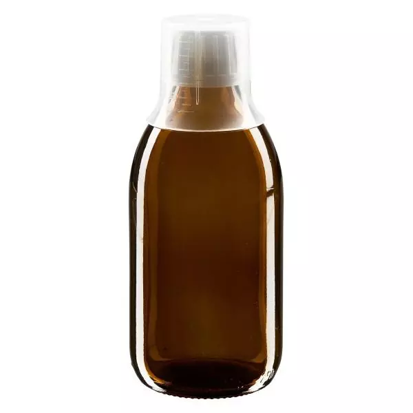 250ml Medizinflasche braun, Verschluss Originalitätsverschluss mit Dosierbecher 30ml ApoGlas 250ml Medizinflasche braun, Verschluss Originalitätsverschluss mit Dosierbecher 30ml ApoGlas
