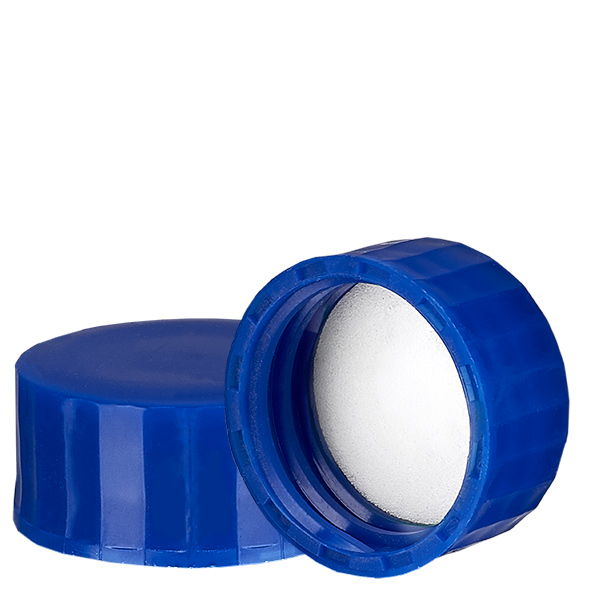 Schraubverschluss blau mit PE Einlage, S27x4 Schraubverschluss blau mit PE Einlage, S27x4
