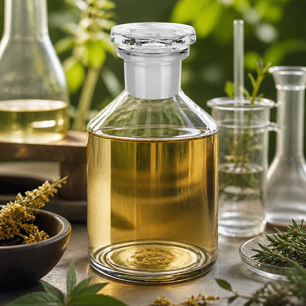 Steilbrustflasche 50ml klar Enghals Glasstopfen Hochwertige Enghals Glasflasche 50ml mit luftdichtem Glasstopfen für Extrakte