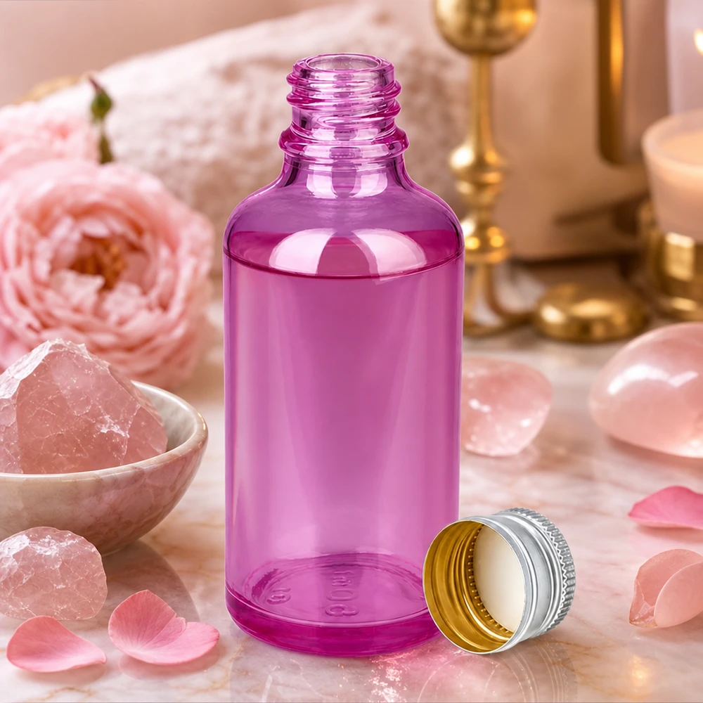 50ml Flasche 11mm Schraubverschluss Alu-Silberer Standard PurpleLine.UT18/50 50ml Flasche in trendigem Lila-Design mit praktischem 11mm Standardgewinde für universelle Nutzung