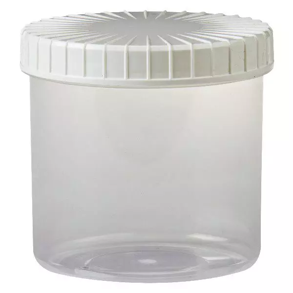 Transparente Schraubdose 375 ml mit gerilltem Vers Transparente Schraubdose 375 ml mit gerilltem Vers