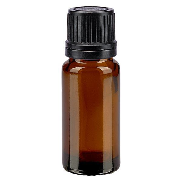 Apothekenflasche braun 10ml Tropfverschluss Giessring 1mm schwarz Originalitätsverschluss Apothekenflasche braun 10ml Tropfverschluss Giessring 1mm schwarz Originalitätsverschluss