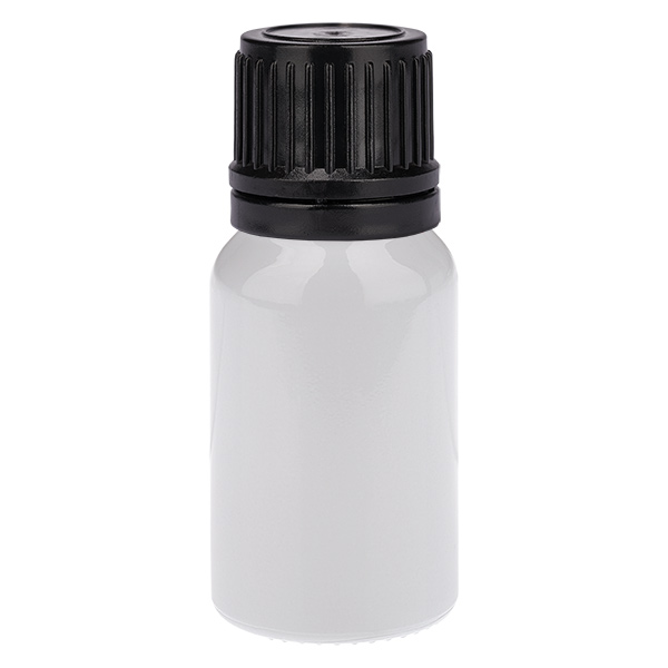 10ml Globuliflasche 3mm Giessring schwarz Standardverschluss WhiteL. UT18/10