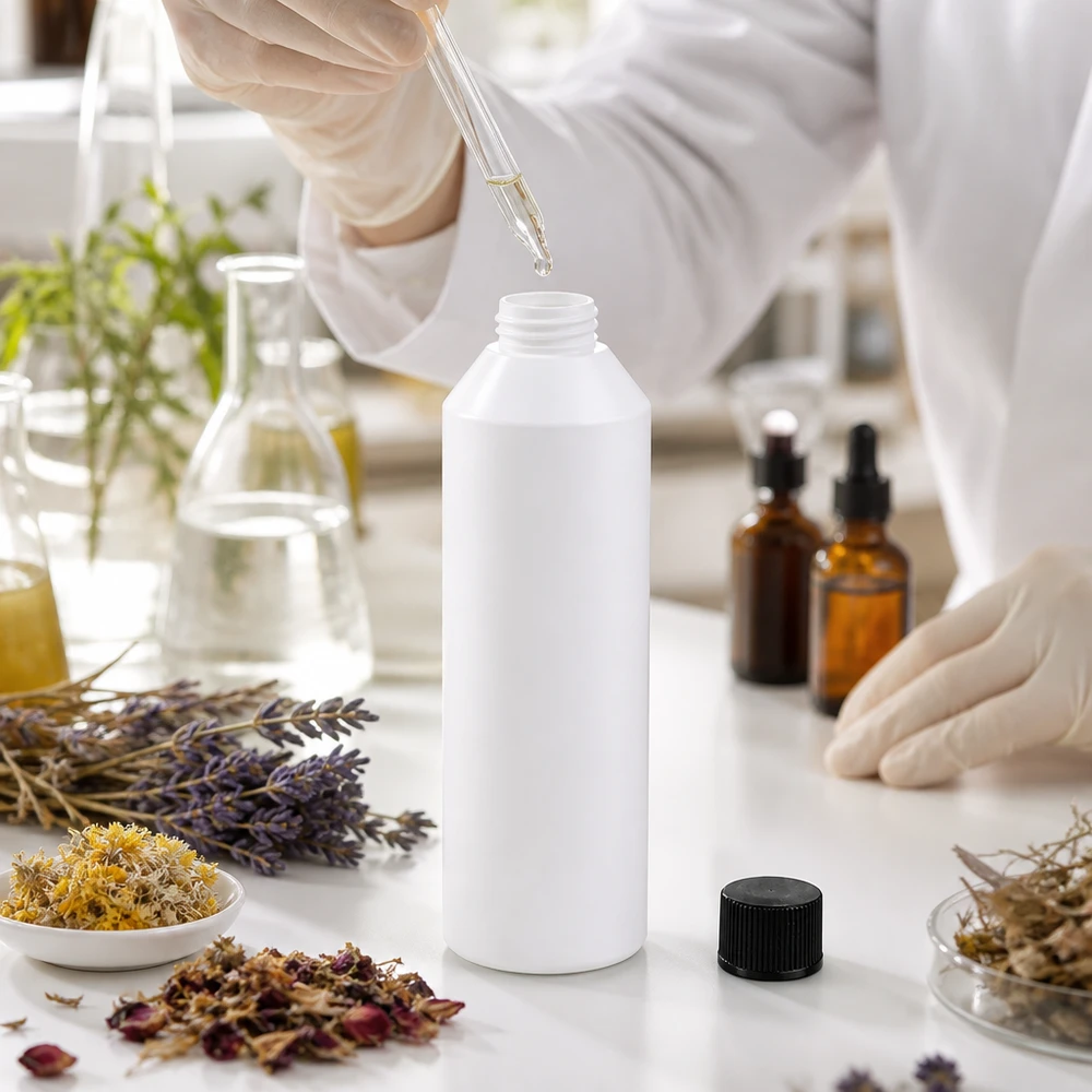 Apothekenflasche 250ml aus lebensmittelechtem HDPE Kunststoff für Öle und Tinkturen geeignet