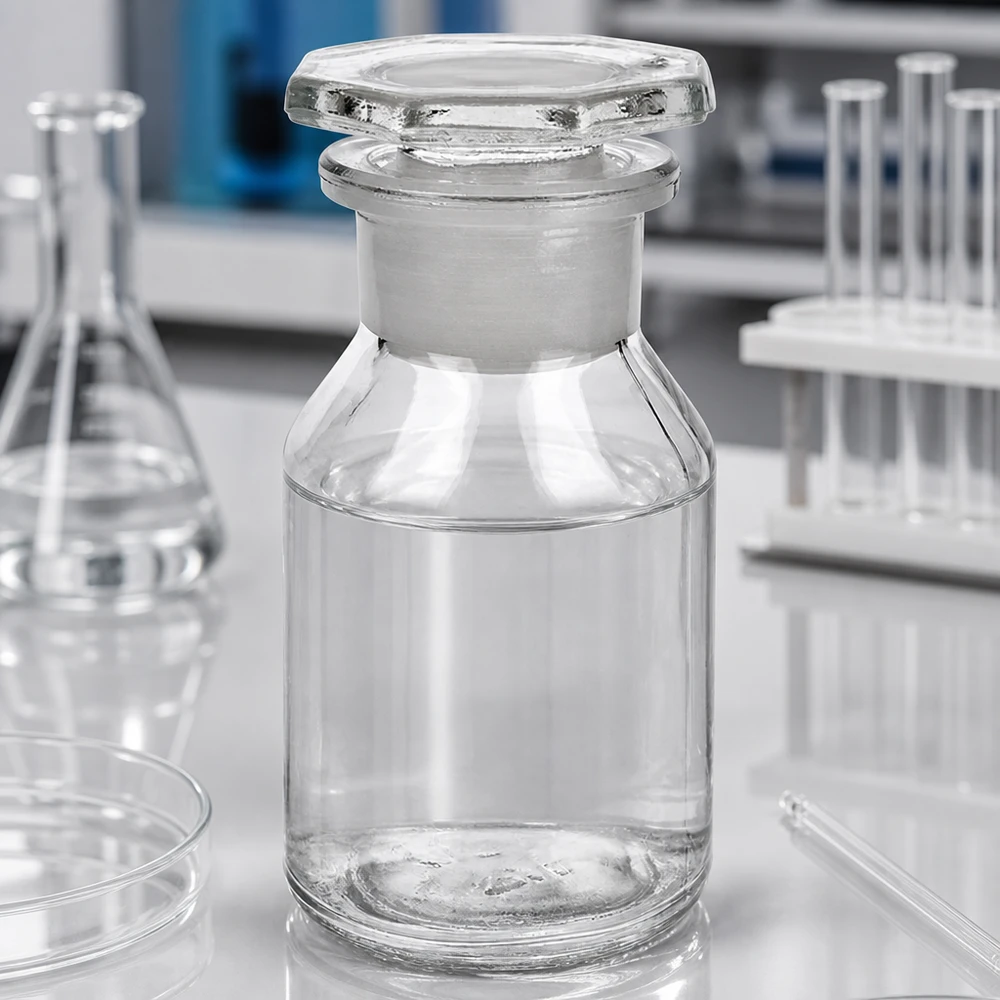 Steilbrustflasche 50ml klar Weithals Glasstopfen Steilbrustflasche Weithals 50ml klar ideal zur Aufbewahrung von Proben und Lösungen
