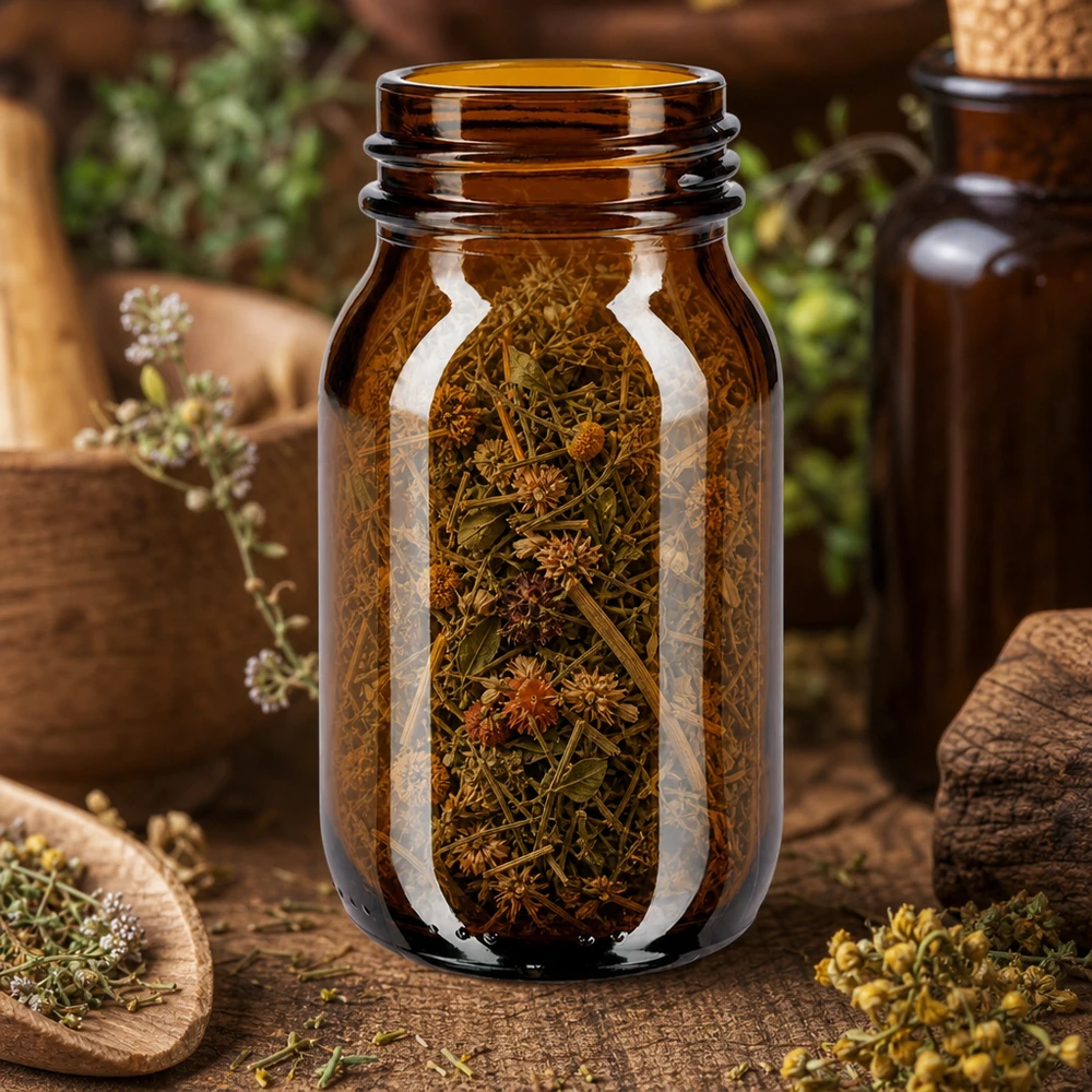 Kompakte 100ml Weithalsflasche aus robustem Braunglas für Labor und Apotheke