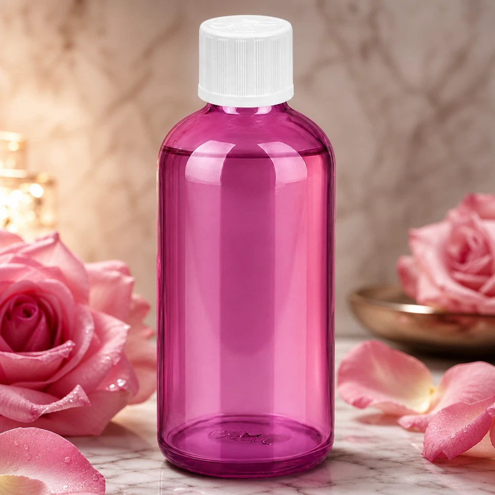 100ml Tropfflasche 1.2mm weiß Standard Kindersicher PurpleLine. UT18/100 Lila Apothekerflasche 100ml aus Glas mit sicherem Tropfverschluss 1.2mm Öffnung