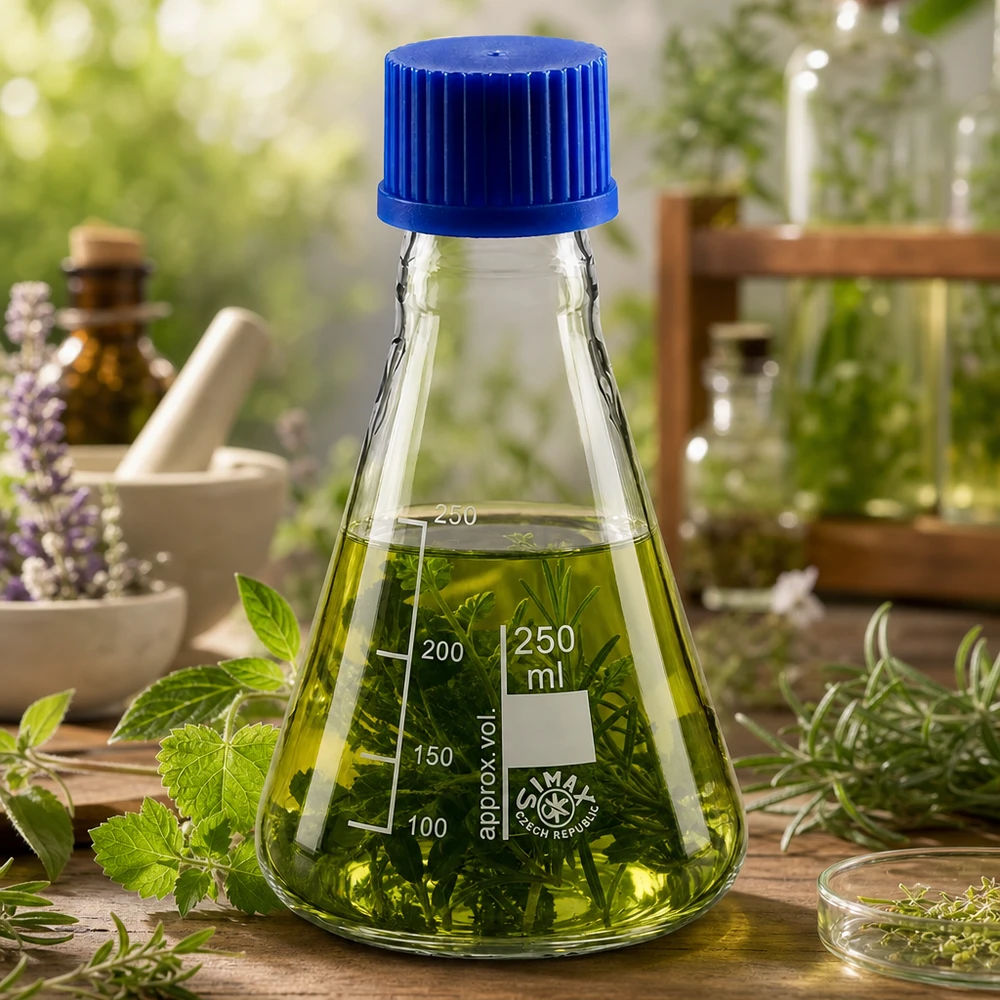 Erlenmeyerkolben 250ml mit Schraubkappe Laborerlenmeyerkolben 250ml mit weiter Öffnung und praktischem Schraubgewinde