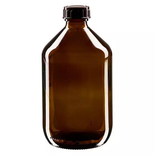 500ml Medizinflasche braun, mit Verschluss braun ApoGlas 500ml Medizinflasche braun, mit Verschluss braun ApoGlas