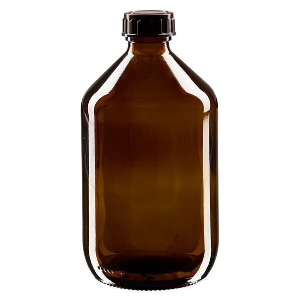500ml Medizinflasche braun, mit Verschluss braun ApoGlas 500ml Medizinflasche braun, mit Verschluss braun ApoGlas