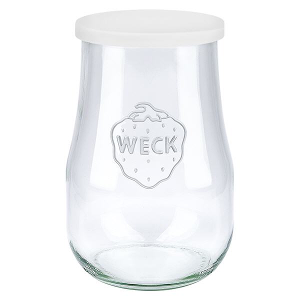 1750ml Tulpenglas WECK mit Silikondeckel weiß